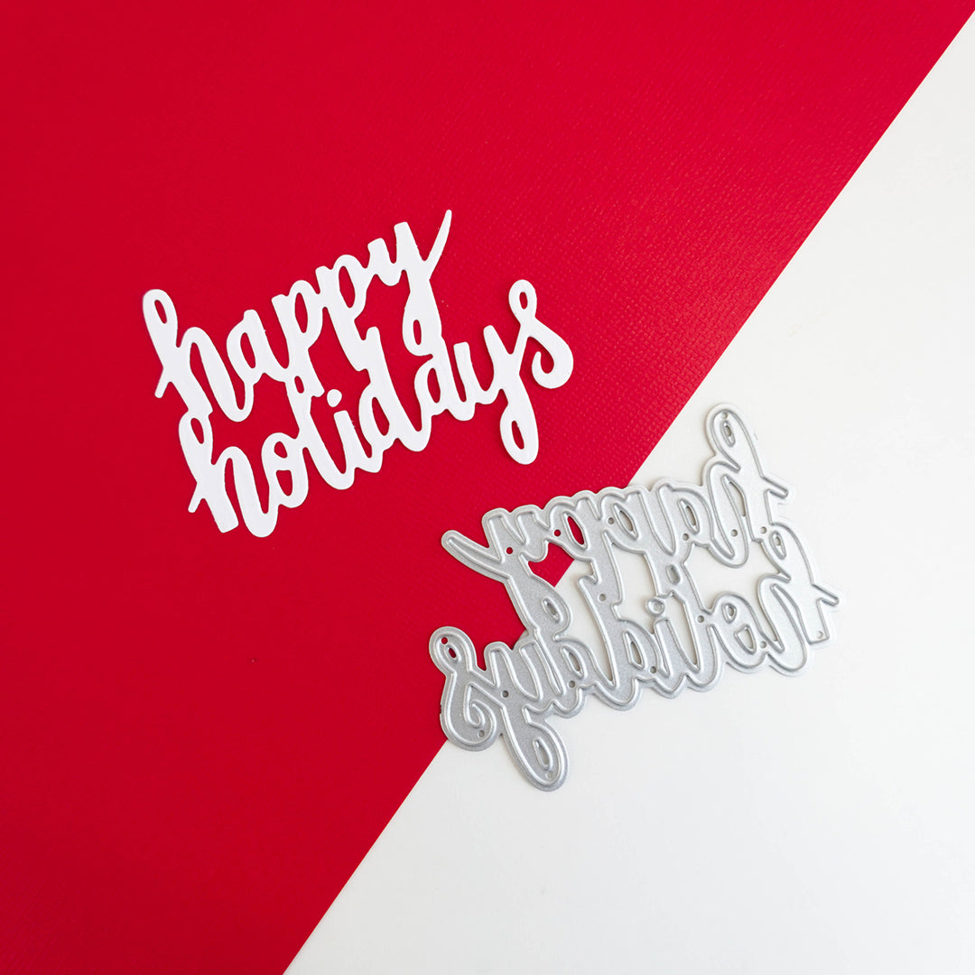 Happy Holidays Die Cut