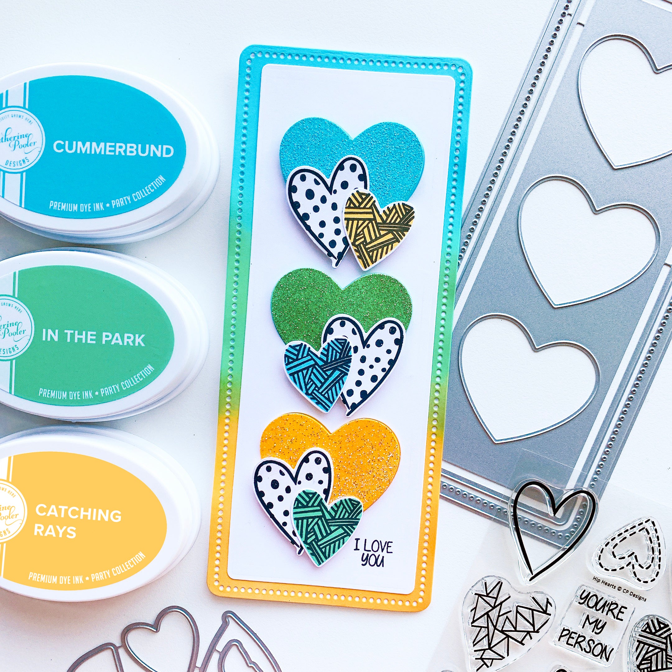 Heart Trio Slimline Die – Catherine Pooler Designs