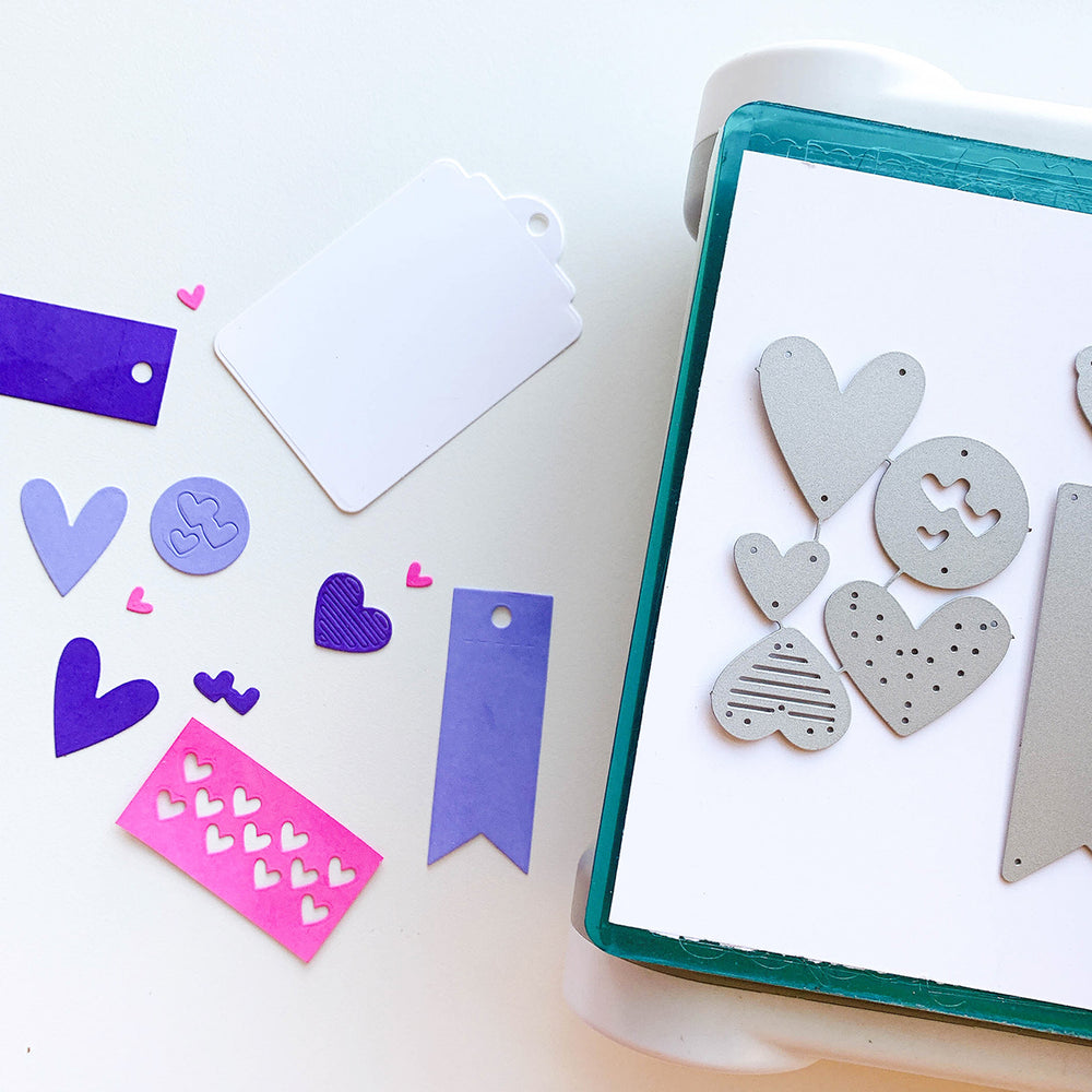 Hearts-n-Tags Dies cutout sample