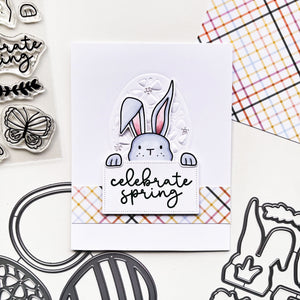 celebrate spring card with bunny