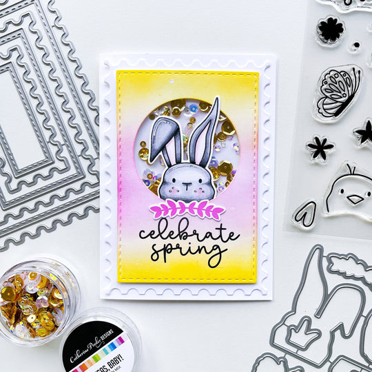 Notecard Postage Dies