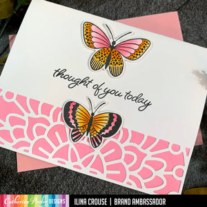 card with butterflies and sentiment