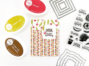 you are simply radishing card with patterned paper
