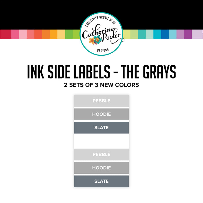 The Three NEW Grays Ink Pad Side Labels
