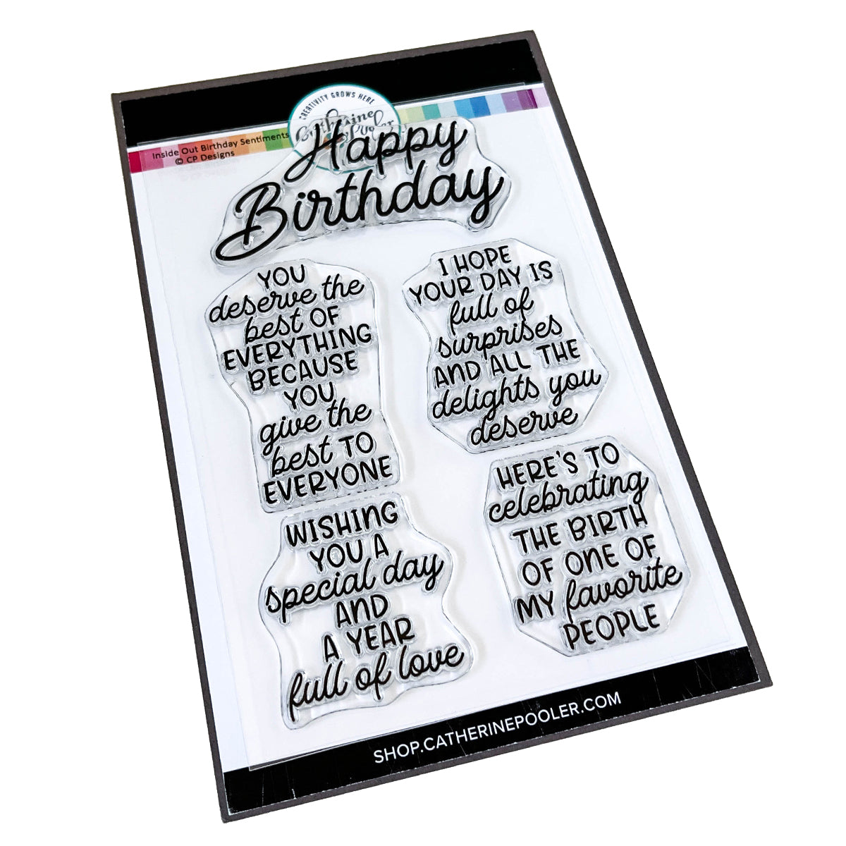 Sentiment Stamps Inside Out Birthday Sentiments Stamp Set – Catherine Pooler Designs