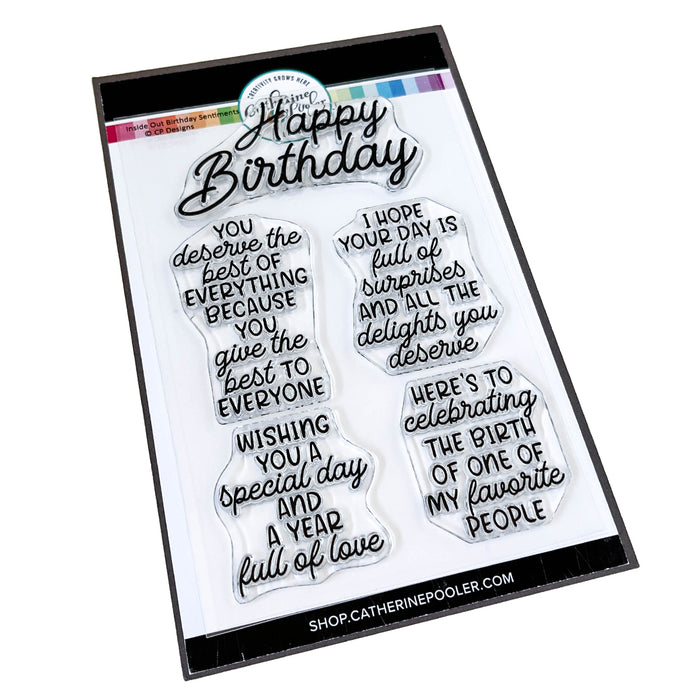 Happy Birthday Sentiments Stamp Set by Catherine Pooler Designs