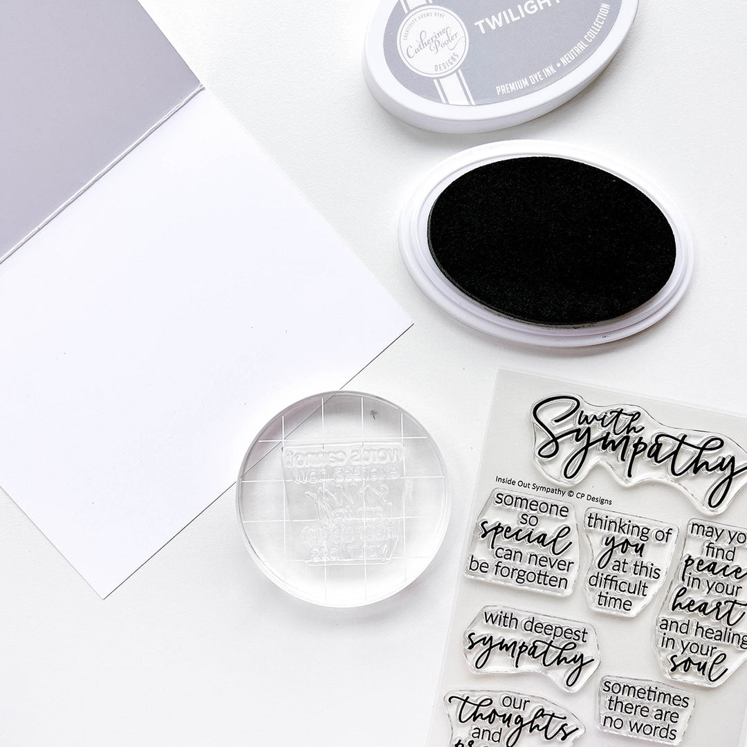 Inside Out Sympathy Sentiments Stamp Set