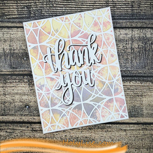 thank you card with patterned background