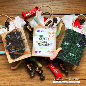 Halloween candy bags with Everything but the Broom stamps