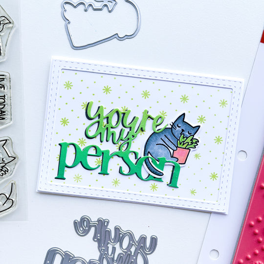 card made with You're My Person Word Die