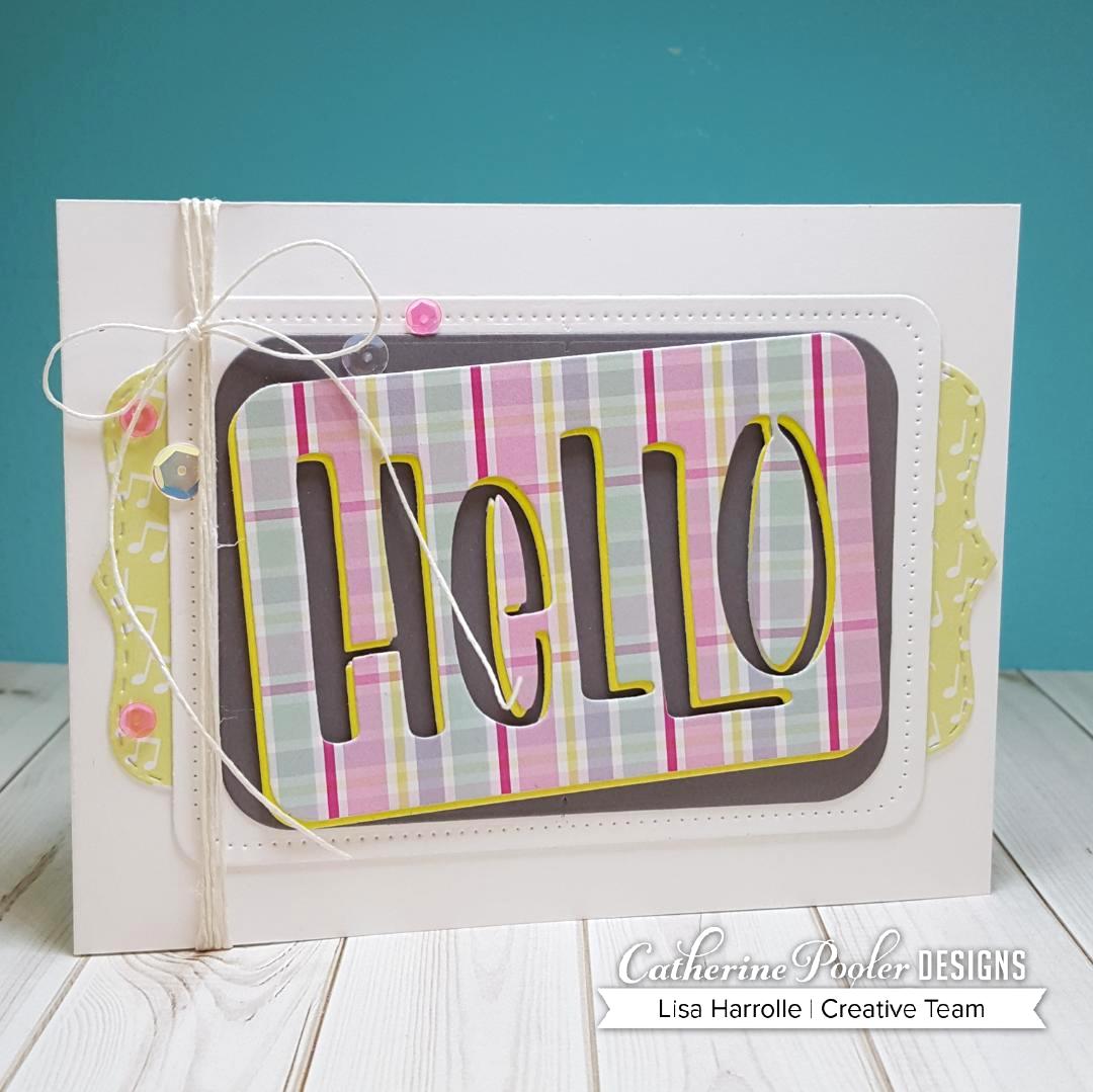 plaid hello card