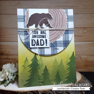 you are awesome dad card with bear