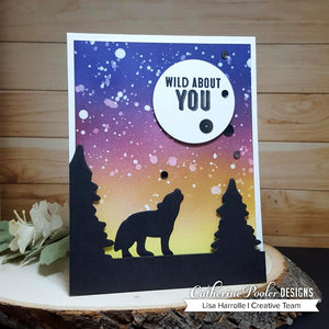 wild about you card with wolf