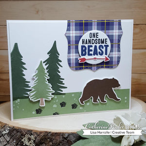 card with wild about you bear and sentiment