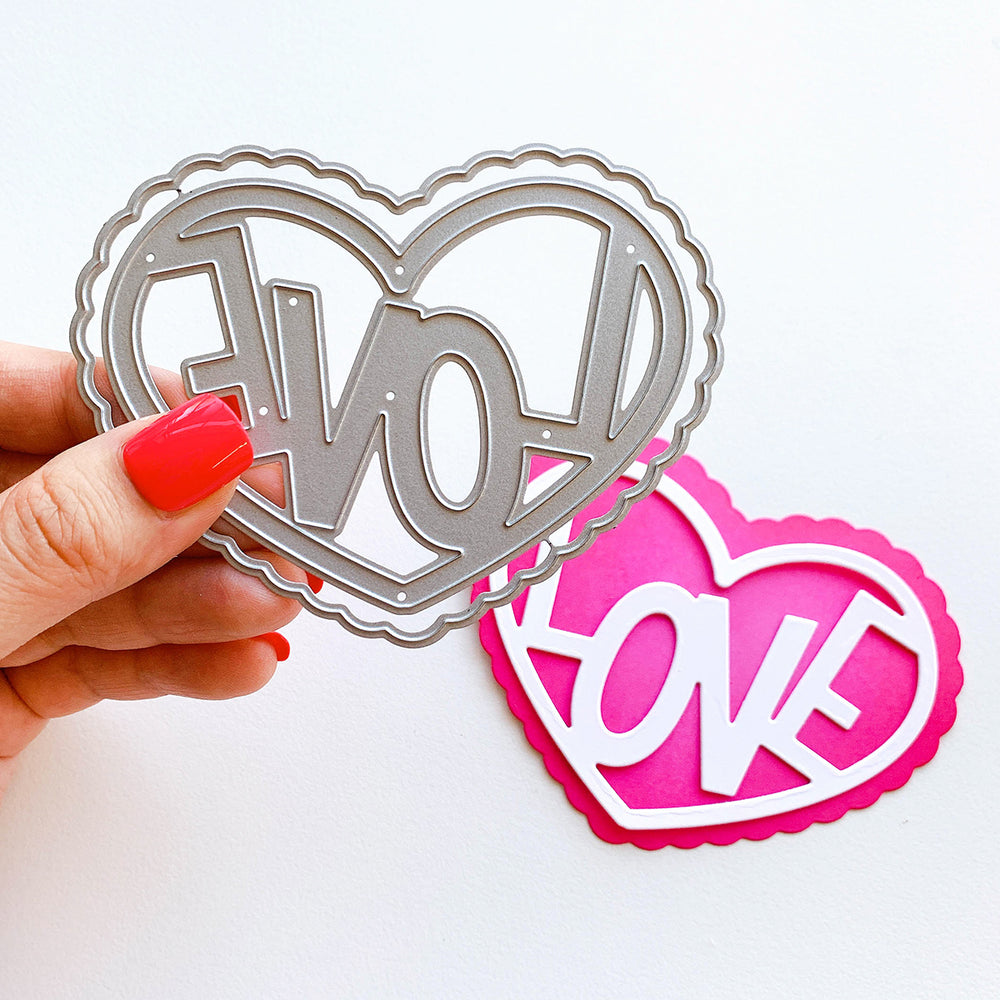 Love in Heart Die cut out