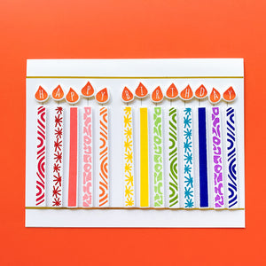 Happy Birthday Flame Candle Card