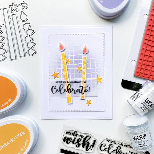 Yellow Candles Reason to Celebrate Card