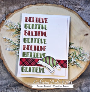 believe card with santa hat