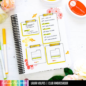 Bee Kind Stamp Set on Productivity Tracker Canvo Spread