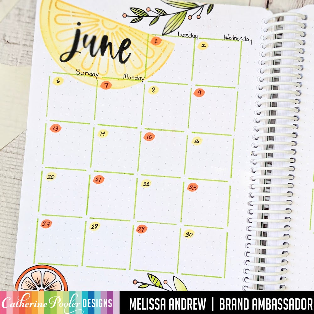 Zesty June monthly spread