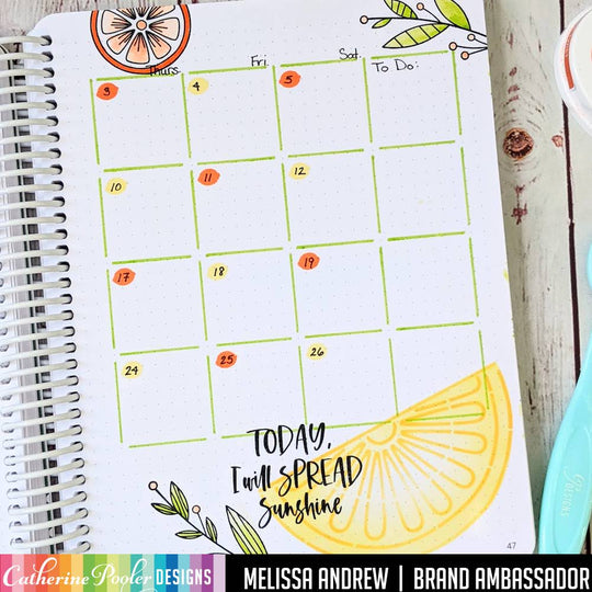 Zesty June monthly spread