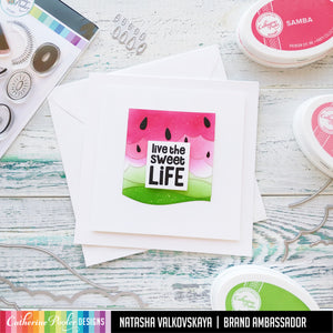 card with watermelon background
