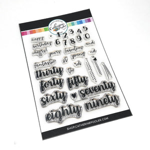 birthday sentiments clear stamp set by catherine pooler designs