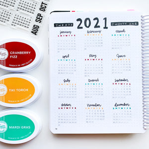 2021 Canvo spread with monthly calendars