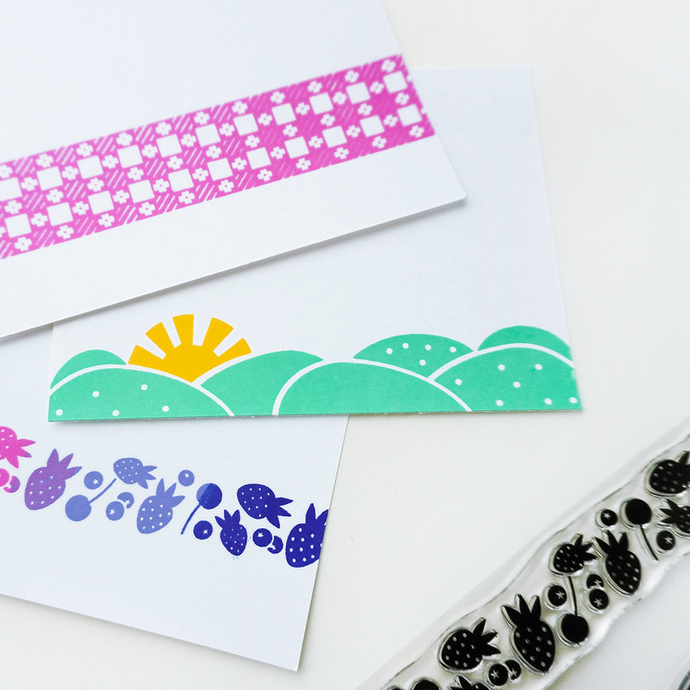 Morning Borders Stamp Samples