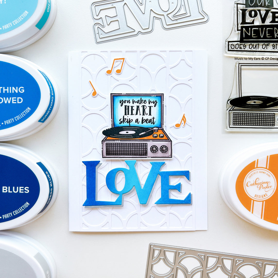 Retro Love Word Dies
