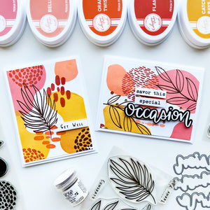 two cards made with Bold Bits & Patterns Stamp Set