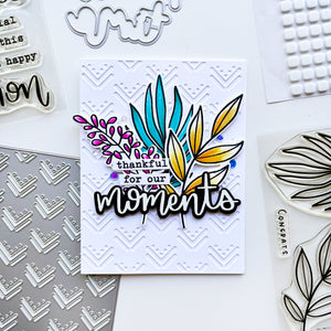 thankful for our moments card made with Natural Flourishes Stamp Set