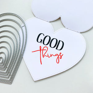 Heart shaped good things card