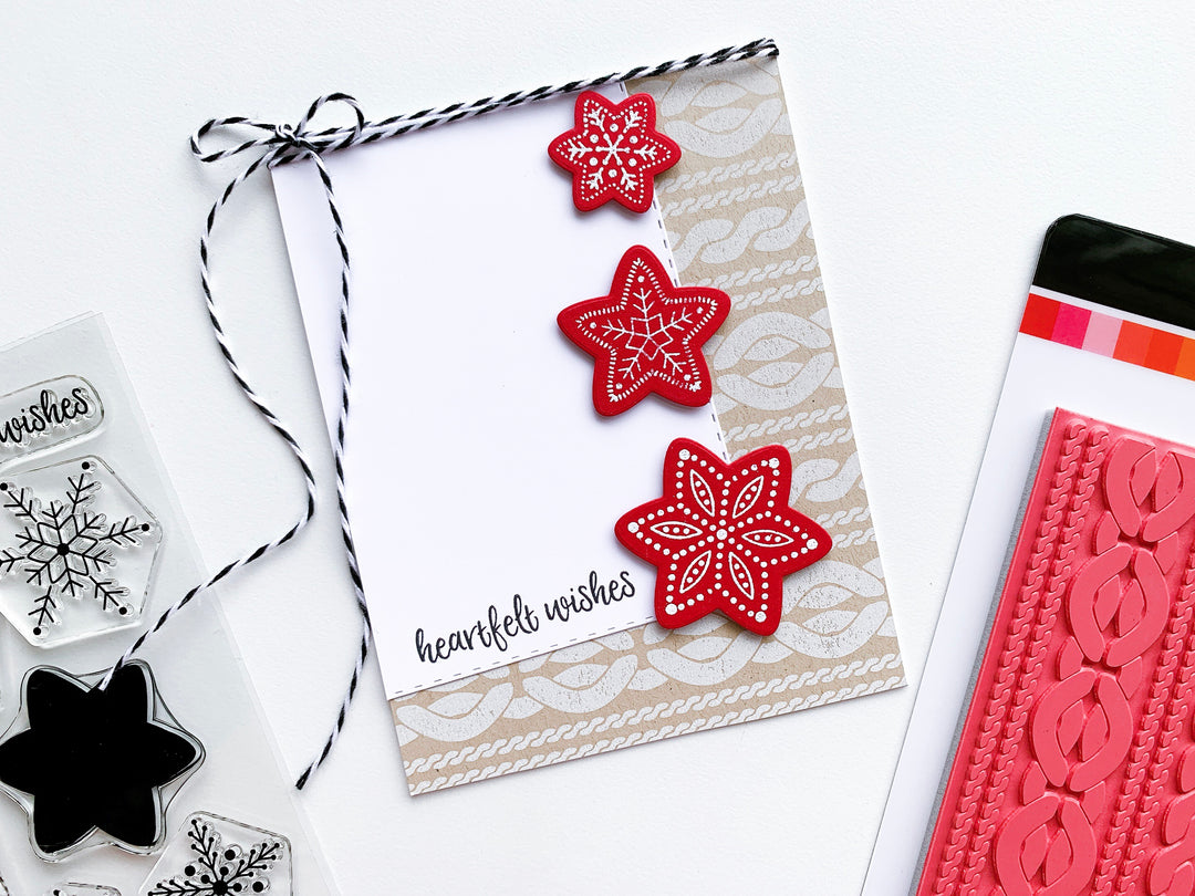 Nordic Stars over Sweater Weather Heartfelt Thanks Card