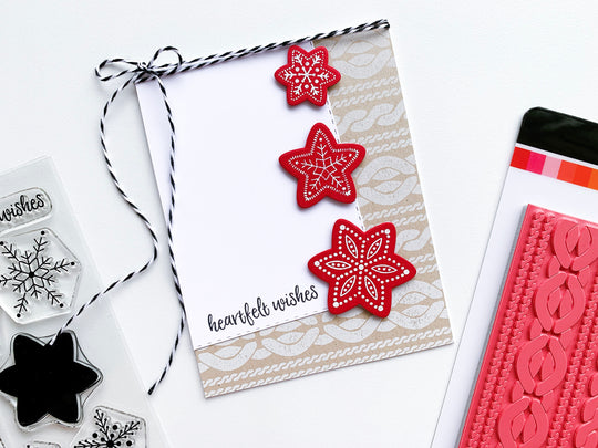 Nordic Stars over Sweater Weather Heartfelt Thanks Card