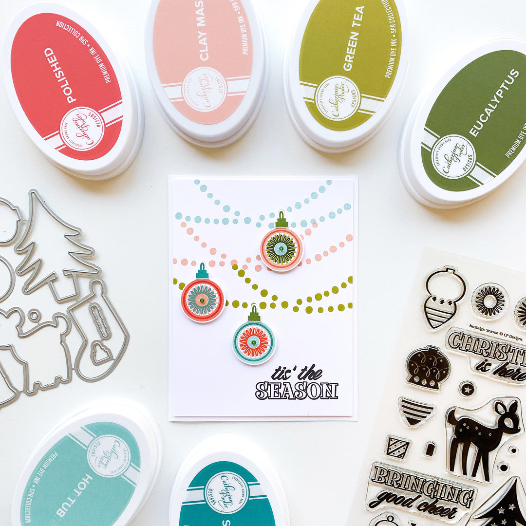 tis the season card next to coordinating ink pads