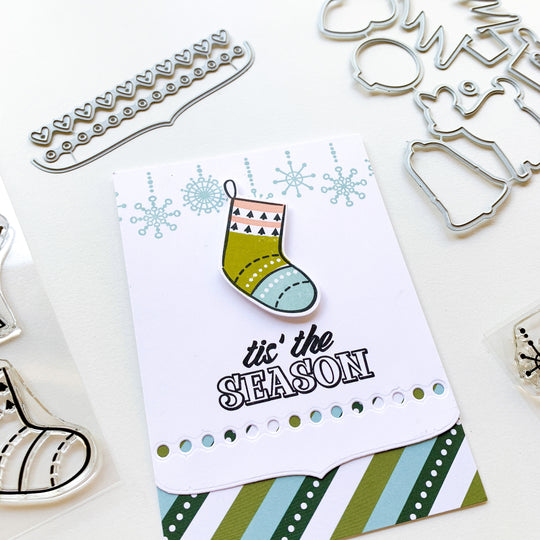 tis the season card with stocking