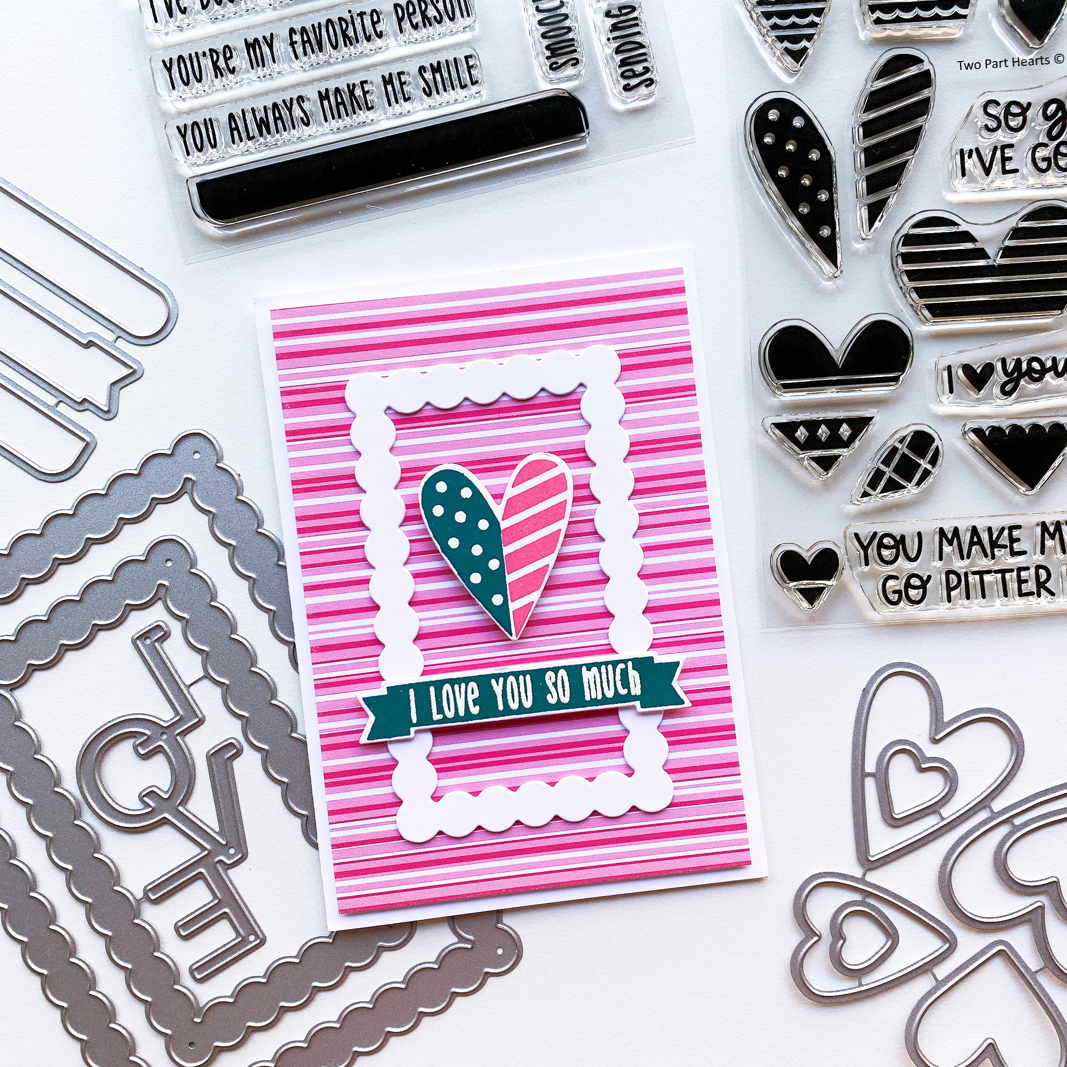 文房具・ステーショナリー Butter heart bookcover set Two Part Hearts Stamp Set – Catherine Pooler Designs
