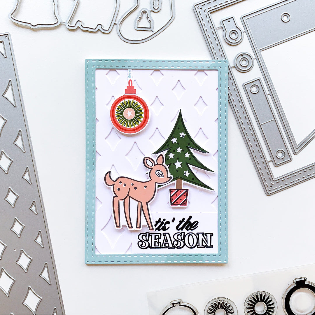 tis the season card with marquise background