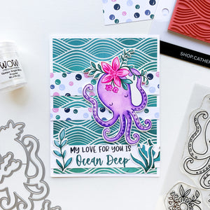 my love for you is ocean deep card with octopus