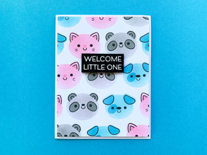 Welcome little one card with oh baby stamps