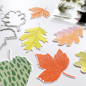 Sample Painted Leaves Stamps Leaves