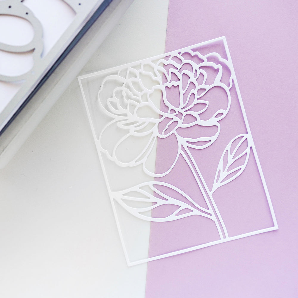 Peony in Bloom Cover Plate Die Sample