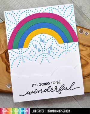 card with rainbow and sentiment