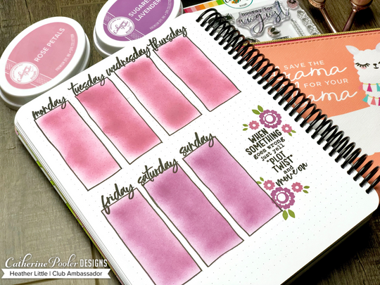 Canvo weekly spread using Hooray for August Stamp Set
