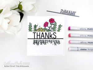 Thanks card with flowers