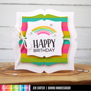 happy birthday card with picture frame dies