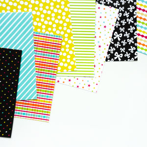 Poppin' Patterned Paper laid out