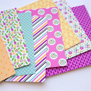 Preppy Prints Patterned papers laid out