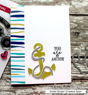 you are my anchor card with patterned paper